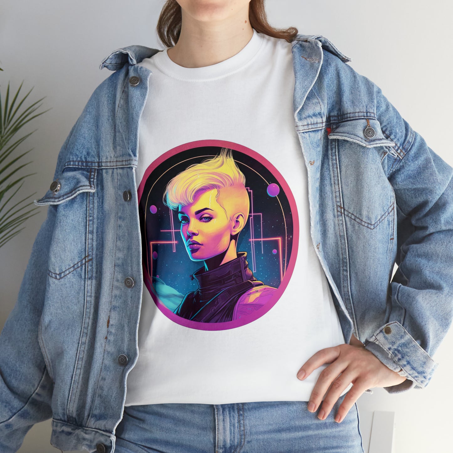 Cyberpunk Woman - Unisex Heavy Cotton Tee