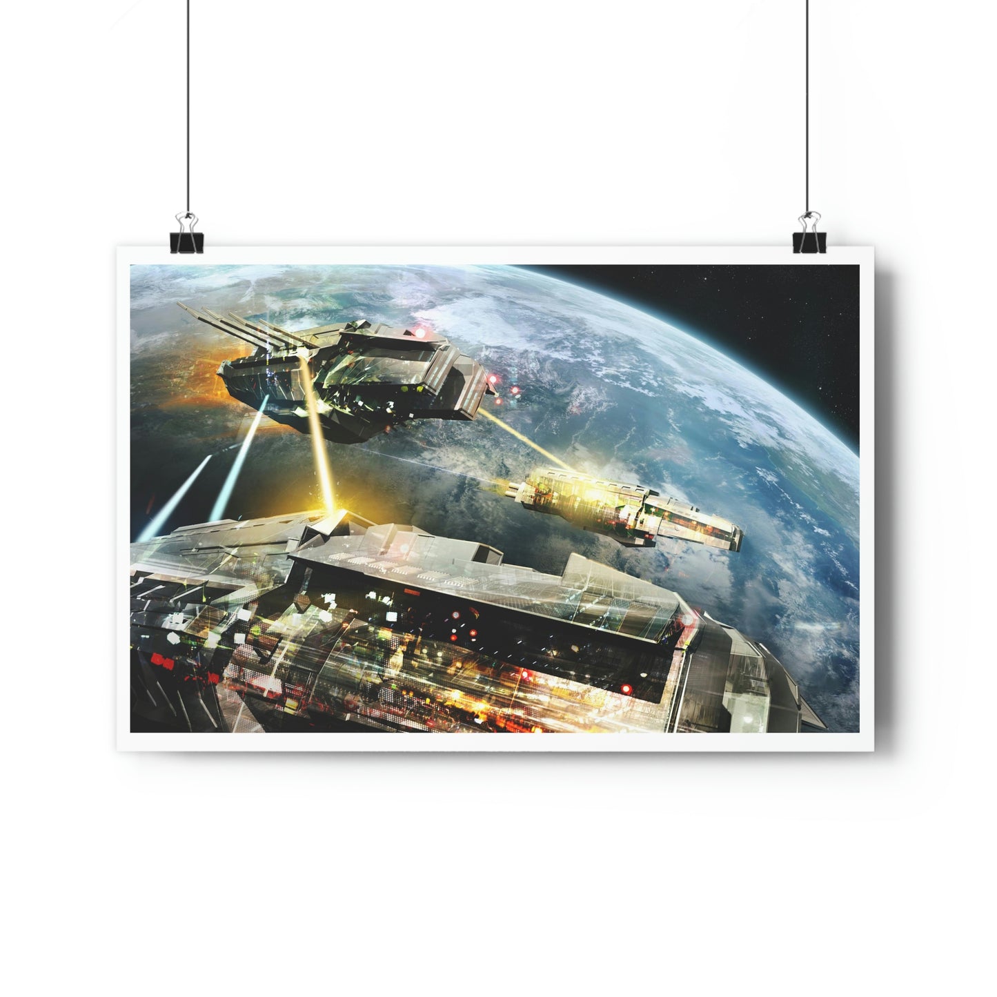 Space Battle Giclée Art Print