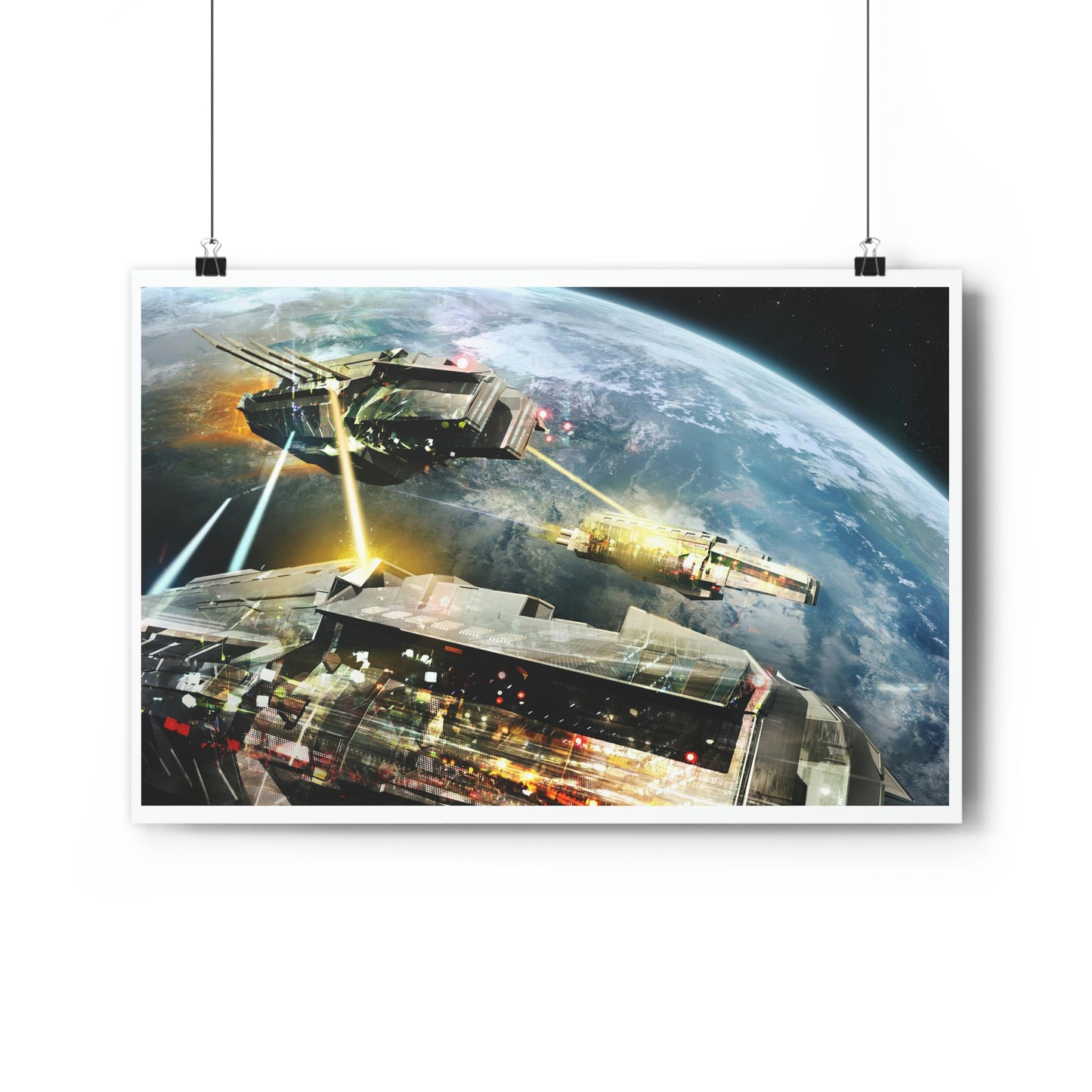 Space Battle Giclée Art Print