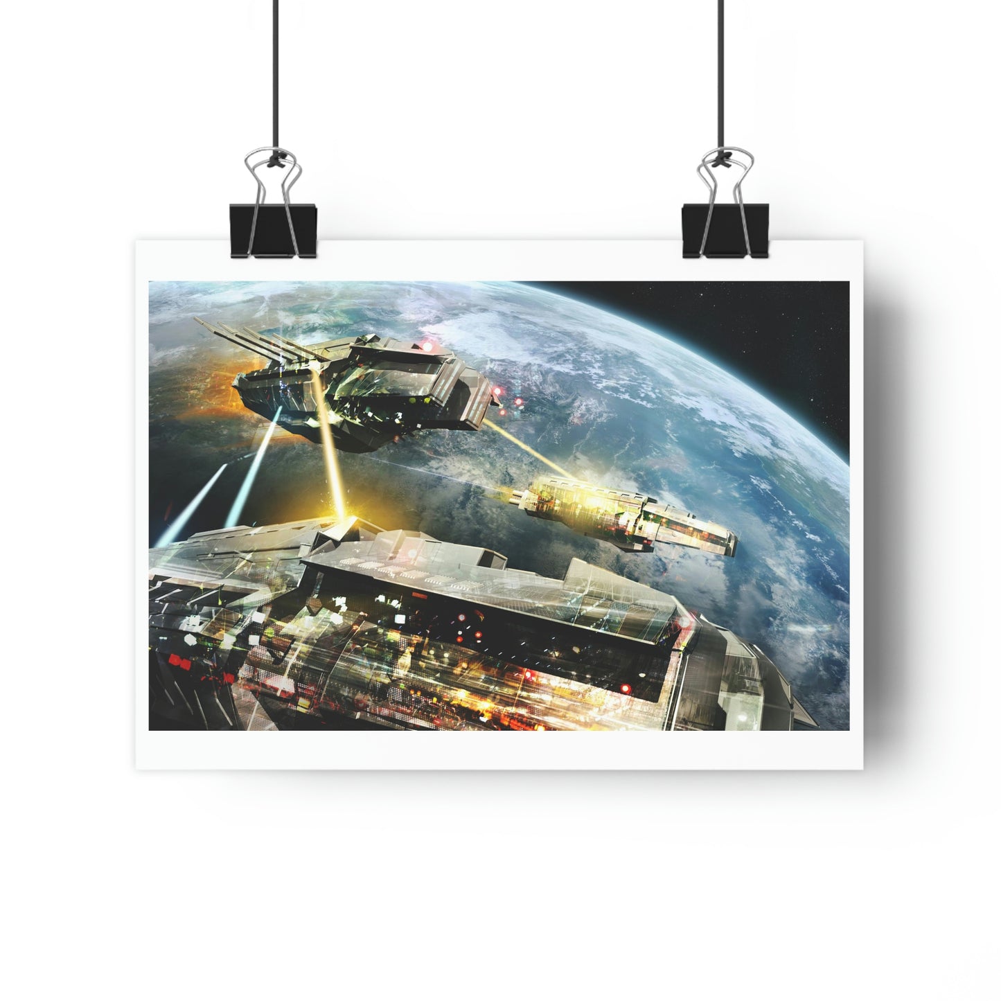 Space Battle Giclée Art Print
