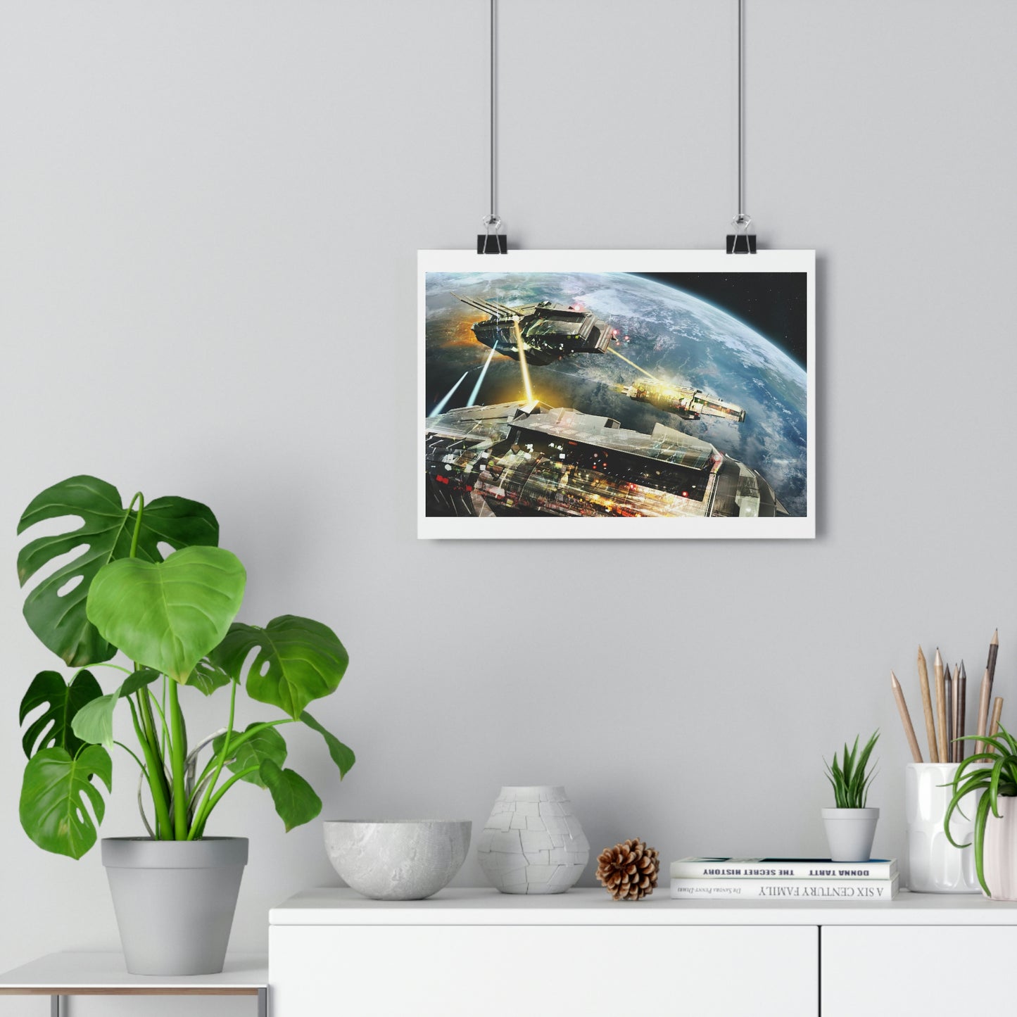 Space Battle Giclée Art Print