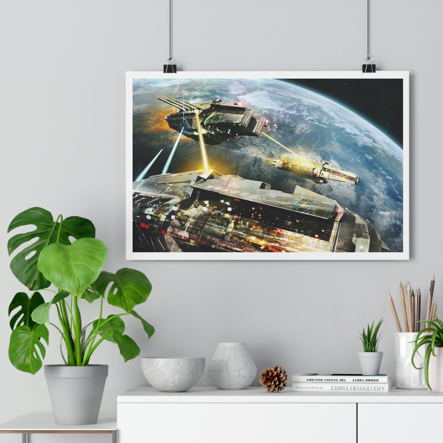 Space Battle Giclée Art Print