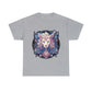 Transgender Pride Flag Colors Psychedelic Cat - Unisex Heavy Cotton Tee