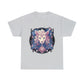 Transgender Pride Flag Colors Psychedelic Cat - Unisex Heavy Cotton Tee