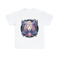 Transgender Pride Flag Colors Psychedelic Cat - Unisex Heavy Cotton Tee