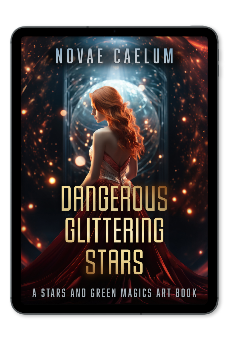 Dangerous Glittering Stars: A Stars and Green Magics Art Book (Ebook) by Novae Caelum, character portraits.