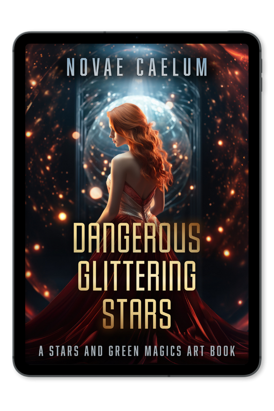 Dangerous Glittering Stars: A Stars and Green Magics Art Book (Ebook) by Novae Caelum, character portraits.