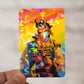 A person is holding up a Novae Caelum LGBT Pride Rainbow Gay Pirate Holographic Vinyl Sticker.