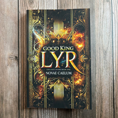 Cover visible for paperback "Good King Lyr" by Novae Caelum.