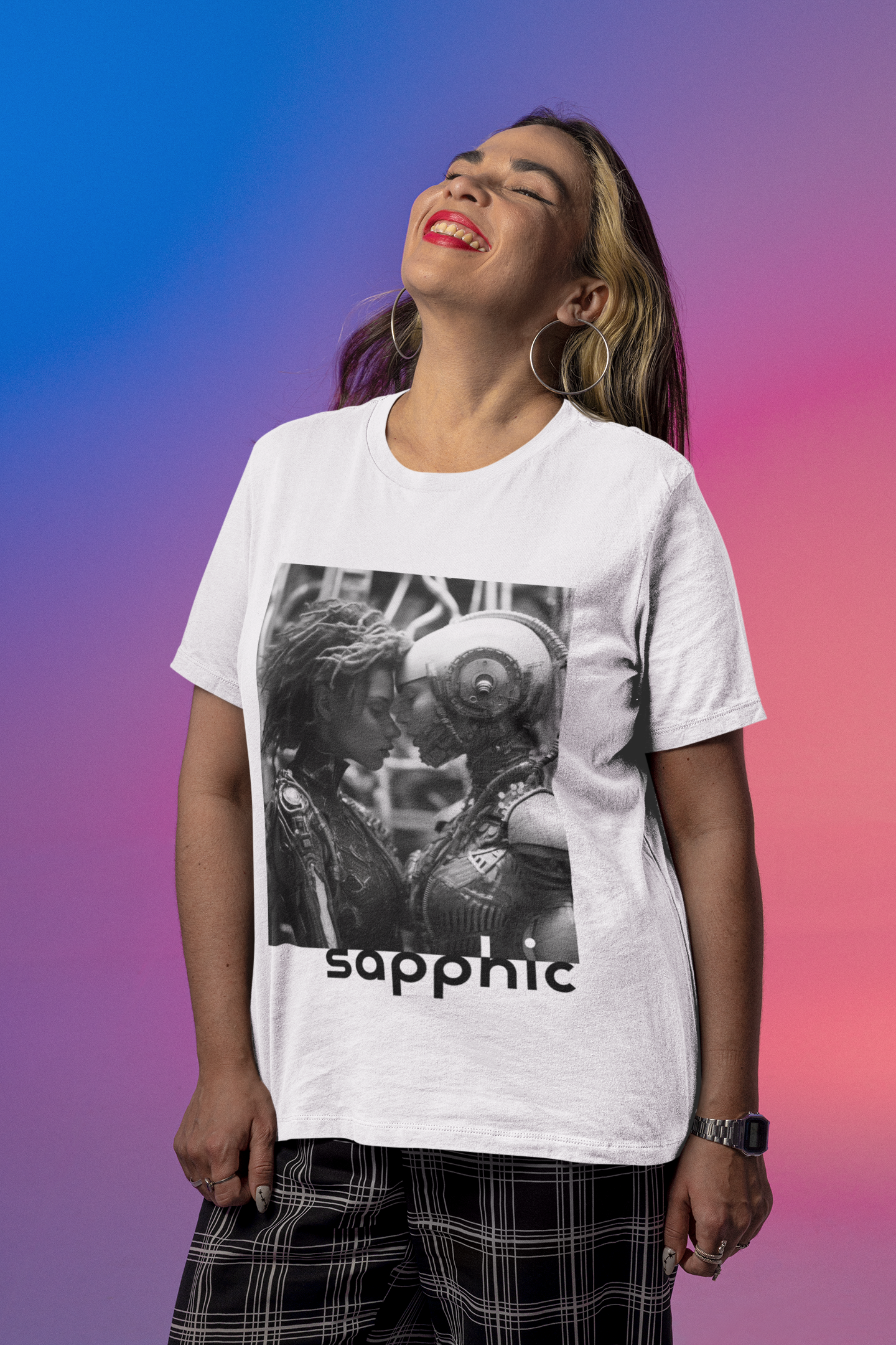 Sapphic Cyborgs - Unisex-T-Shirt aus schwerer Baumwolle