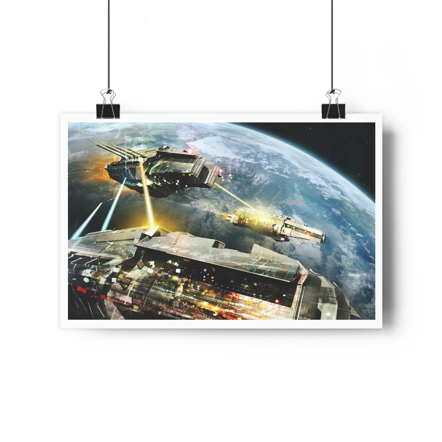 Space Battle Giclée Art Print